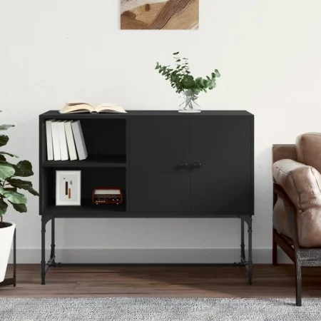 Aparador de madera de ingeniería negro 100x40x79,5 cm de vidaXL, Aparadores - Ref: Foro24-831818, Precio: 76,74 €, Descuento: %