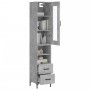 Aparador de madera contrachapada gris hormigón 34,5x34x180 cm de vidaXL, Aparadores - Ref: Foro24-3199301, Precio: 112,63 €, ...