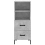 Aparador de madera contrachapada gris hormigón 34,5x34x180 cm de vidaXL, Aparadores - Ref: Foro24-3199301, Precio: 112,63 €, ...