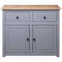 Aparador de madera maciza pino estilo Panamá gris 93x40x80 cm de vidaXL, Aparadores - Ref: Foro24-282698, Precio: 161,54 €, D...
