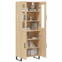Aparador alto madera contrachapada color roble 69,5x34x180 cm de vidaXL, Aparadores - Ref: Foro24-3198236, Precio: 171,41 €, ...