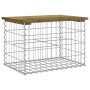 Banco jardín diseño gaviones madera pino impregnada 63x44x42 cm de vidaXL, Bancos de jardín - Ref: Foro24-834355, Precio: 47,...