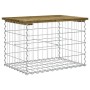 Banco jardín diseño gaviones madera pino impregnada 63x44x42 cm de vidaXL, Bancos de jardín - Ref: Foro24-834355, Precio: 47,...
