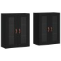 Armarios de pared 2 uds madera de ingeniería negro de vidaXL, Aparadores - Ref: Foro24-3197914, Precio: 168,63 €, Descuento: %