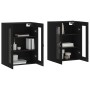 Armarios de pared 2 uds madera de ingeniería negro de vidaXL, Aparadores - Ref: Foro24-3197914, Precio: 168,63 €, Descuento: %
