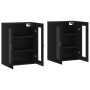 Armarios de pared 2 uds madera de ingeniería negro de vidaXL, Aparadores - Ref: Foro24-3197914, Precio: 168,63 €, Descuento: %