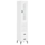 Aparador alto madera contrachapada blanco 34,5x34x180 cm de vidaXL, Aparadores - Ref: Foro24-3199297, Precio: 118,28 €, Descu...