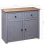 Aparador de madera maciza pino estilo Panamá gris 93x40x80 cm de vidaXL, Aparadores - Ref: Foro24-282698, Precio: 161,54 €, D...