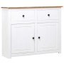 Aparador de madera maciza pino estilo Panamá blanco 93x40x80 cm de vidaXL, Aparadores - Ref: Foro24-282699, Precio: 226,84 €,...