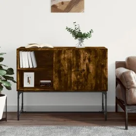 Aparador de madera de ingeniería roble ahumado 100x40x79,5 cm de vidaXL, Aparadores - Ref: Foro24-831820, Precio: 74,49 €, De...