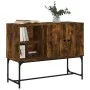 Aparador de madera de ingeniería roble ahumado 100x40x79,5 cm de vidaXL, Aparadores - Ref: Foro24-831820, Precio: 74,49 €, De...