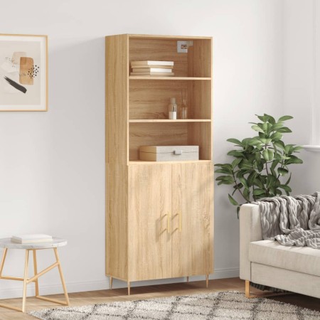Aparador alto madera contrachapada color roble 69,5x34x180 cm de vidaXL, Aparadores - Ref: Foro24-3189240, Precio: 144,20 €, ...