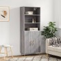 Aparador alto madera contrachapada gris sonoma 69,5x34x180 cm de vidaXL, Aparadores - Ref: Foro24-3189243, Precio: 134,54 €, ...