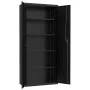 Armario archivador de acero negro 90x40x200 cm de vidaXL, Armarios archivadores - Ref: Foro24-339762, Precio: 357,08 €, Descu...