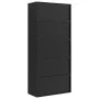 Armario archivador de acero negro 90x40x200 cm de vidaXL, Armarios archivadores - Ref: Foro24-339762, Precio: 357,08 €, Descu...