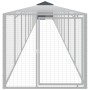 Jaula gallinas con corral acero galvanizado gris 117x1221x123cm de vidaXL, Jaulas y habitáculos para animales pequeños - Ref:...