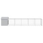 Gallinero con corral acero galvanizado gris claro 117x609x123cm de vidaXL, Jaulas y habitáculos para animales pequeños - Ref:...