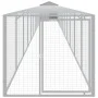 Gallinero y corral acero galvanizado gris claro 117x1221x123 cm de vidaXL, Jaulas y habitáculos para animales pequeños - Ref:...