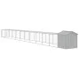 Gallinero y corral acero galvanizado gris claro 117x1221x123 cm de vidaXL, Jaulas y habitáculos para animales pequeños - Ref:...