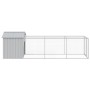Gallinero con corral acero galvanizado gris claro 117x405x123cm de vidaXL, Jaulas y habitáculos para animales pequeños - Ref:...