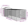 Gallinero con corral acero galvanizado gris claro 117x405x123cm de vidaXL, Jaulas y habitáculos para animales pequeños - Ref:...