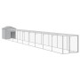 Gallinero y corral acero galvanizado gris claro 117x1017x123 cm de vidaXL, Jaulas y habitáculos para animales pequeños - Ref:...
