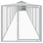 Gallinero y corral acero galvanizado gris claro 117x1017x123 cm de vidaXL, Jaulas y habitáculos para animales pequeños - Ref:...