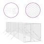 Perrera de exterior acero galvanizado plateado 2x10x2 m de vidaXL, Casetas y cercados para perros - Ref: Foro24-3190453, Prec...