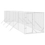Perrera de exterior acero galvanizado plateado 2x10x2 m de vidaXL, Casetas y cercados para perros - Ref: Foro24-3190453, Prec...