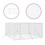 Perrera de exterior acero galvanizado plateado 4x4x2 m de vidaXL, Casetas y cercados para perros - Ref: Foro24-3190455, Preci...