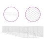 Perrera de exterior acero galvanizado plateado 4x16x2 m de vidaXL, Casetas y cercados para perros - Ref: Foro24-3190458, Prec...