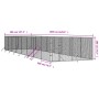 Perrera de exterior acero galvanizado plateado 4x16x2 m de vidaXL, Casetas y cercados para perros - Ref: Foro24-3190458, Prec...