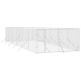 Perrera de exterior acero galvanizado plateado 4x12x2 m de vidaXL, Casetas y cercados para perros - Ref: Foro24-3190457, Prec...