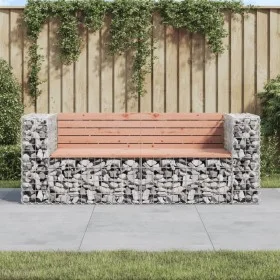 Banco jardín diseño gaviones madera abeto Douglas 184x71x65,5cm de vidaXL, Bancos de jardín - Ref: Foro24-3196237, Precio: 21...