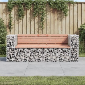 Banco jardín diseño gaviones madera abeto Douglas 184x71x65,5cm de vidaXL, Bancos de jardín - Ref: Foro24-3196237, Precio: 21...