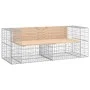Banco jardín diseño gaviones madera maciza pino 184x71x65,5 cm de vidaXL, Bancos de jardín - Ref: Foro24-3196236, Precio: 236...