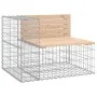Banco jardín diseño gaviones madera maciza pino 184x71x65,5 cm de vidaXL, Bancos de jardín - Ref: Foro24-3196236, Precio: 236...