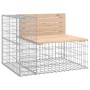 Banco jardín diseño gaviones madera maciza pino 184x71x65,5 cm de vidaXL, Bancos de jardín - Ref: Foro24-3196236, Precio: 208...