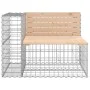 Banco jardín diseño gaviones madera maciza pino 184x71x65,5 cm de vidaXL, Bancos de jardín - Ref: Foro24-3196236, Precio: 236...