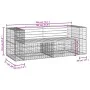 Banco jardín diseño gaviones madera maciza pino 184x71x65,5 cm de vidaXL, Bancos de jardín - Ref: Foro24-3196236, Precio: 236...
