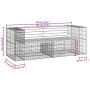 Banco jardín diseño gaviones madera maciza pino 184x71x65,5 cm de vidaXL, Bancos de jardín - Ref: Foro24-3196236, Precio: 208...