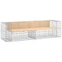 Banco jardín diseño gaviones madera maciza pino 244x71x65,5 cm de vidaXL, Bancos de jardín - Ref: Foro24-3196239, Precio: 289...