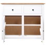 Aparador de madera maciza pino estilo Panamá blanco 93x40x80 cm de vidaXL, Aparadores - Ref: Foro24-282699, Precio: 226,84 €,...