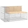 Banco jardín diseño gaviones madera maciza pino 244x71x65,5 cm de vidaXL, Bancos de jardín - Ref: Foro24-3196239, Precio: 289...