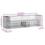 Banco jardín diseño gaviones madera abeto Douglas 244x71x65,5cm de vidaXL, Bancos de jardín - Ref: Foro24-3196240, Precio: 26...