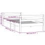 Estructura de cama madera maciza de pino blanco 75x190 cm de vidaXL, Camas y somieres - Ref: Foro24-821640, Precio: 122,40 €,...