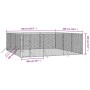 Perrera de exterior acero galvanizado plateado 6x6x2 m de vidaXL, Casetas y cercados para perros - Ref: Foro24-3190460, Preci...