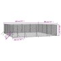 Perrera de exterior acero galvanizado plateado 8x8x2 m de vidaXL, Casetas y cercados para perros - Ref: Foro24-3190464, Preci...