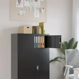 Armario archivador de acero negro 90x40x40 cm de vidaXL, Armarios archivadores - Ref: Foro24-339718, Precio: 121,98 €, Descue...