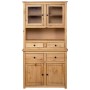Aparador de madera maciza de pino estilo Panamá 93x40,5x180 cm de vidaXL, Taquillas y armarios de almacenamiento - Ref: Foro2...